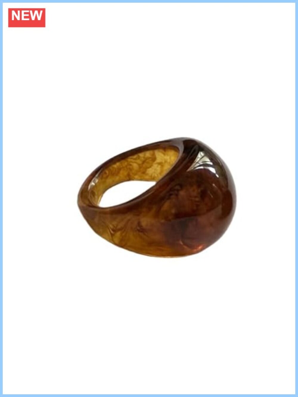 Chunky Resin Acrylic Dome Statement Knuckle Rings Women Y2K Jewelry